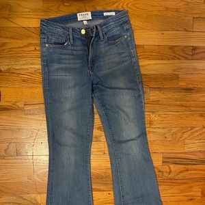 Flared blue jeans- FRAME DENIM..very gently worn